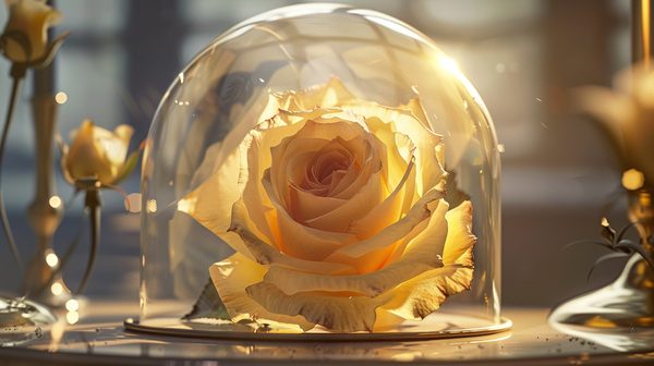 Rose éternelle sous cloche : les effets qu'elle apporte dans une décoration intérieure