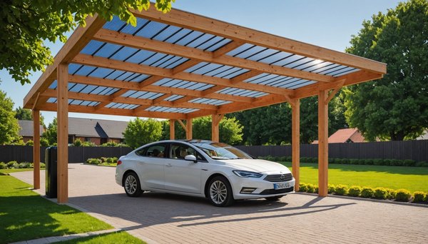 Carports solaires en bois : alliez écologie et élégance
